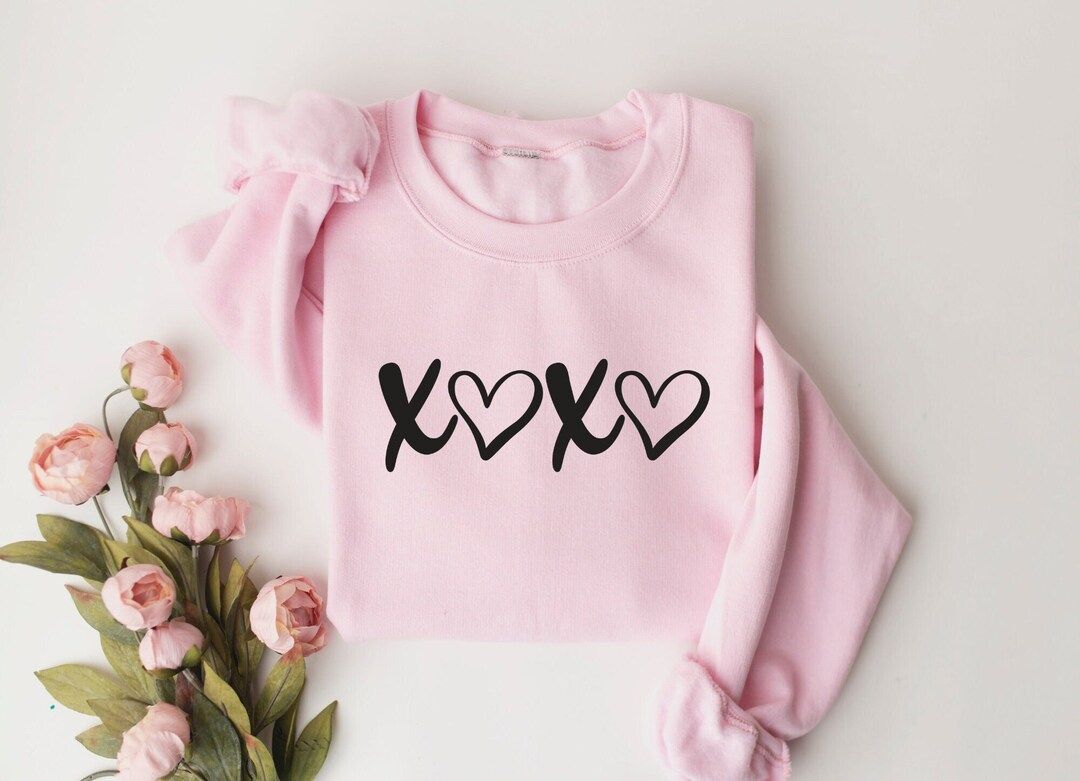 XOXO Sweatshirt Valentines Day Shirt Valentines Sweater - Etsy | Etsy (US)