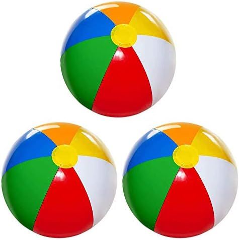 Beach Balls [3 Pack] 20" Inflatable Beach Balls for Kids - Beach Toys for Kids & Toddlers, Pool G... | Amazon (US)