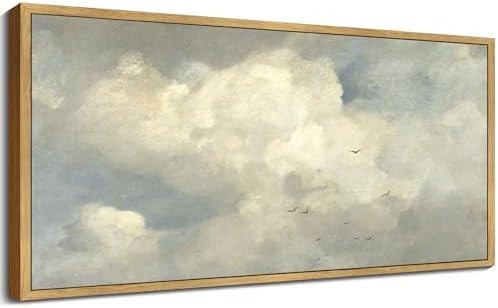 KUVIOKE Vintage Landscape Framed Wall Art Retro Sky Cloud Nature Classic Paints Rustic Farmhouse ... | Amazon (CA)
