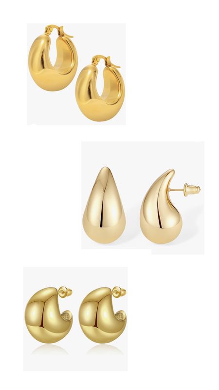 Chunky  gold earrings 

#LTKfindsunder50 #LTKsalealert #LTKstyletip