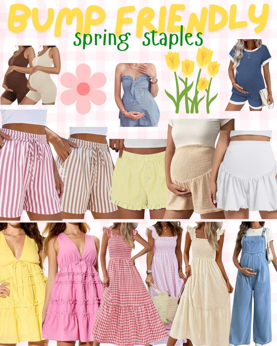 Bump friendly! I sized up in the shorts for extra stretch & so I can wear them postpartum as well 

#bumpfriendly #springstyle #pregnancystyle #springpregnancy 
#secondtrimester #spring 

#LTKBump #LTKSeasonal #LTKmomlife