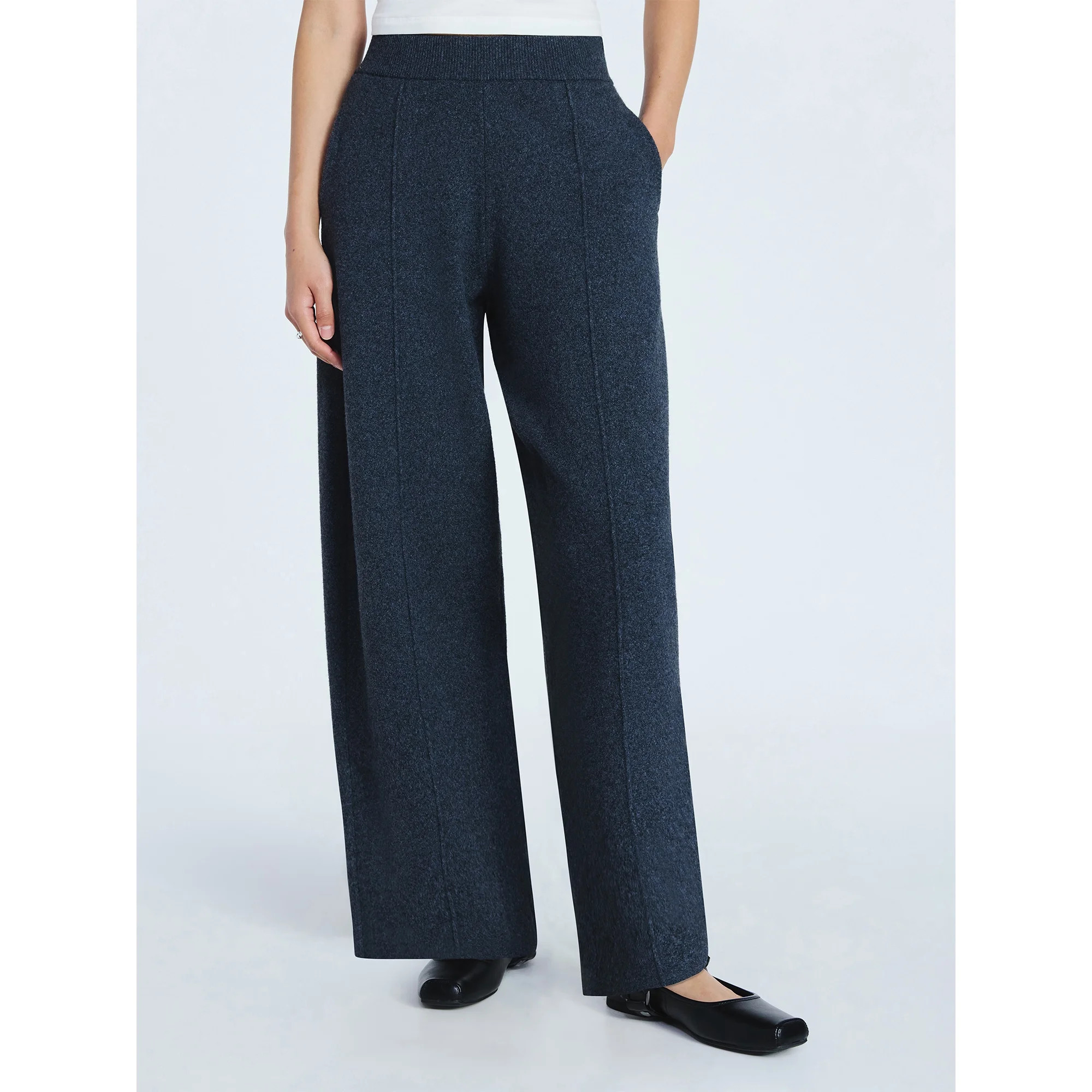 Scoop Women's Sweater Knit Barrel Pants, Sizes XS-XXL | Walmart (US)