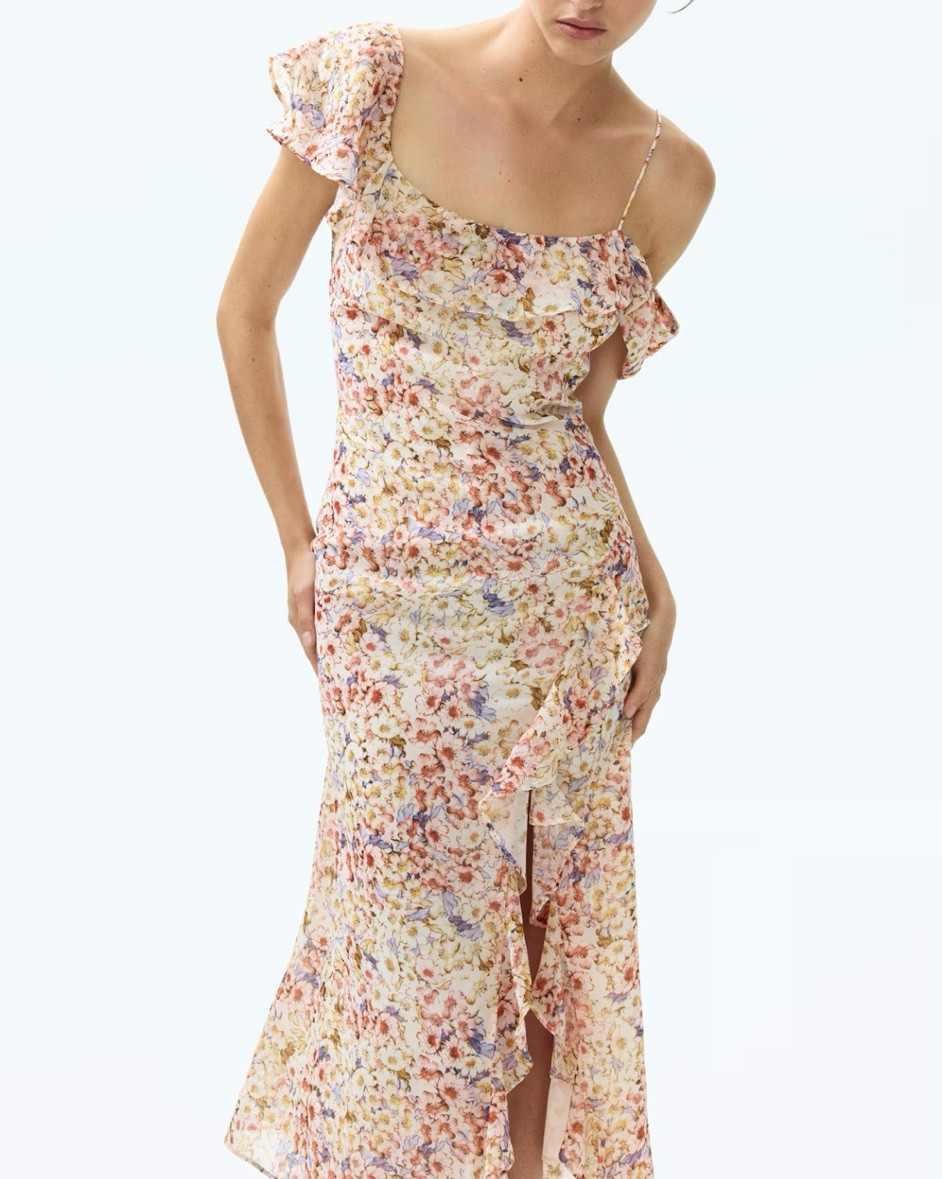 Blush pink floral midi dress

#LTKSeasonal