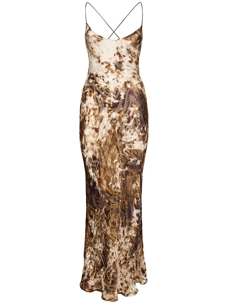 Appaloosa printed satin devoré dress | Luisaviaroma