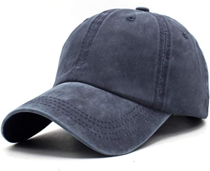 Unisex Vintage Washed Distressed Baseball-Cap Twill Adjustable Dad-Hat | Amazon (US)