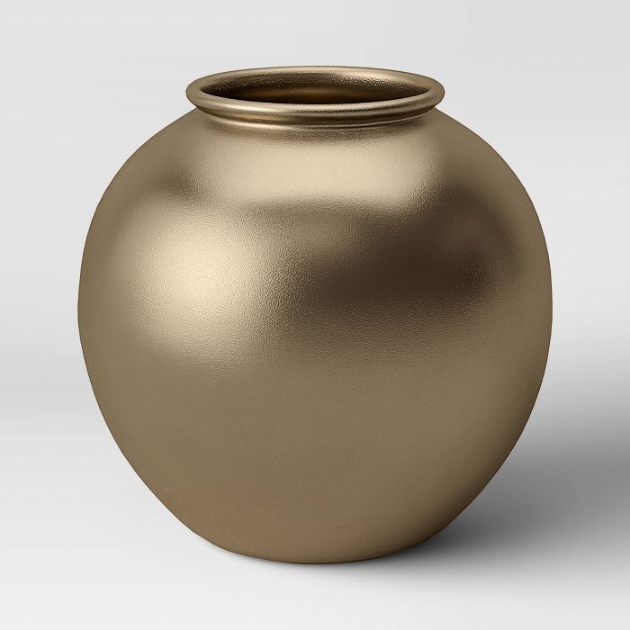 Decorative Round Metal Vase Brass - Threshold™ | Target