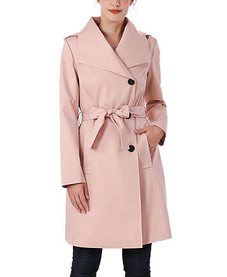 Women's kimi + kai Wing Collar Hooded Trench Coat | Macy's