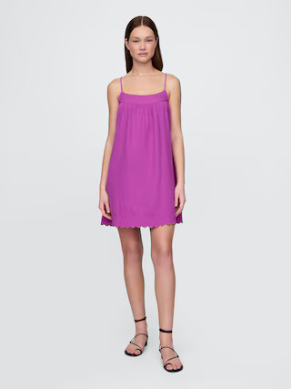 Cotton Gauze Embroidered Swing Dress | Gap (US)