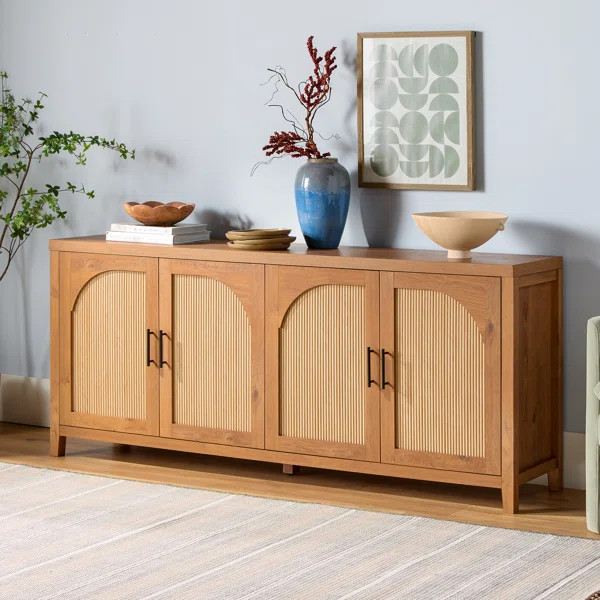 Eilisha Modern Reeded Sideboard with Arched Doors | Wayfair North America