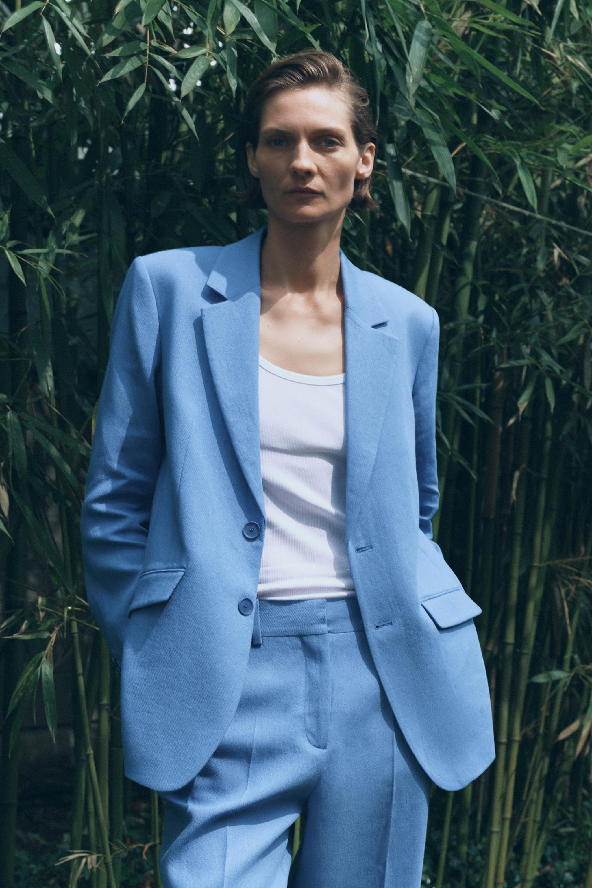 ZW COLLECTION LINEN BLEND PANTS | Zara US