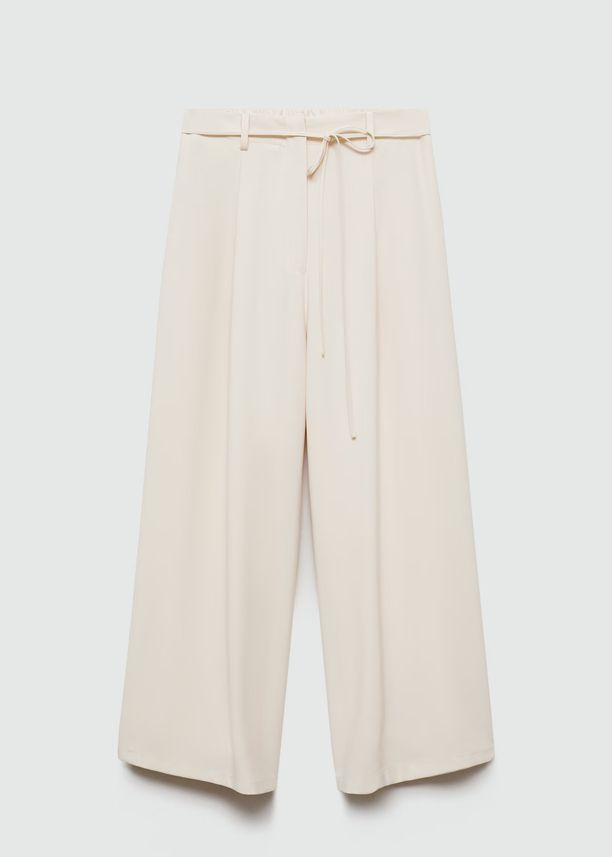 Wideleg trousers with elastic waist - Woman | MANGO United Kingdom | MANGO (UK)