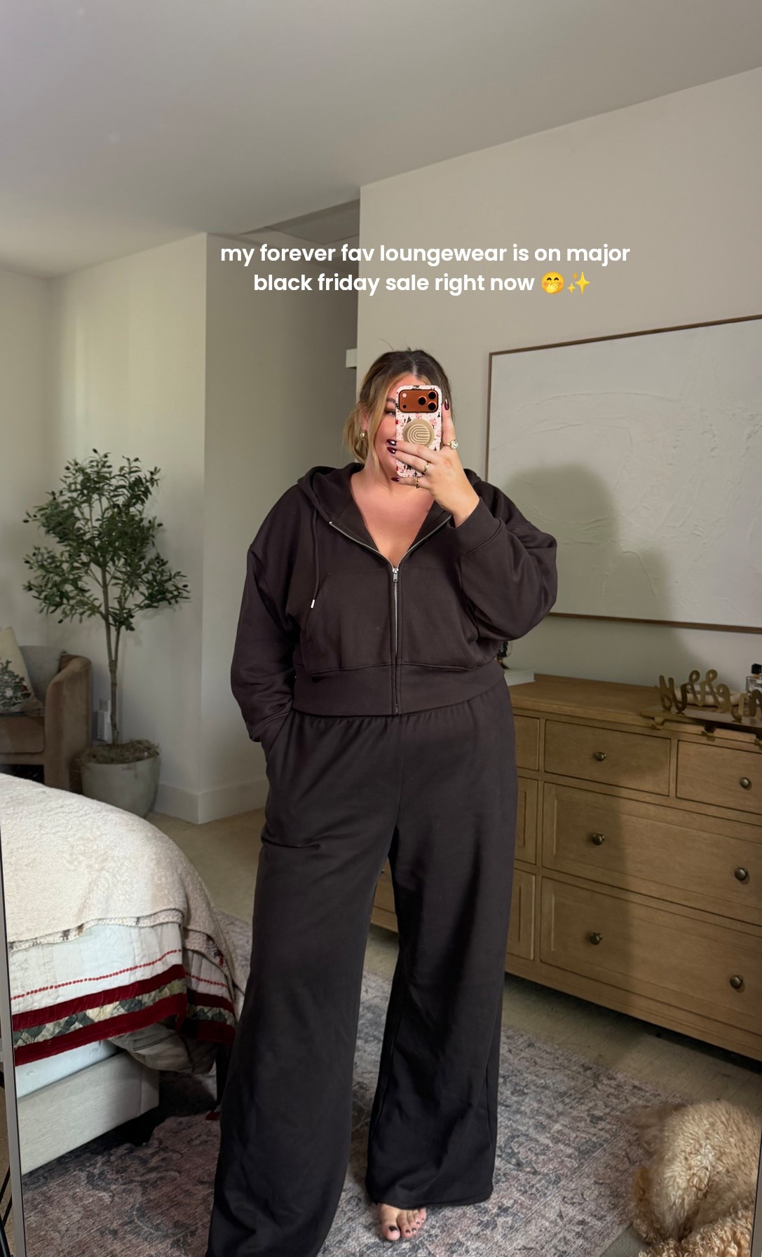 I do a XL tall in the sweatpants & XL in the top xx 

sale deets: 11/26-11/28 50% off Purchase + 60% Off Really Big Deals, Extra 10% Off Purchase with the code FRIDAY

@gap #howyouweargap #gappartner 

#LTKCyberWeek #LTKHoliday #LTKGiftGuide