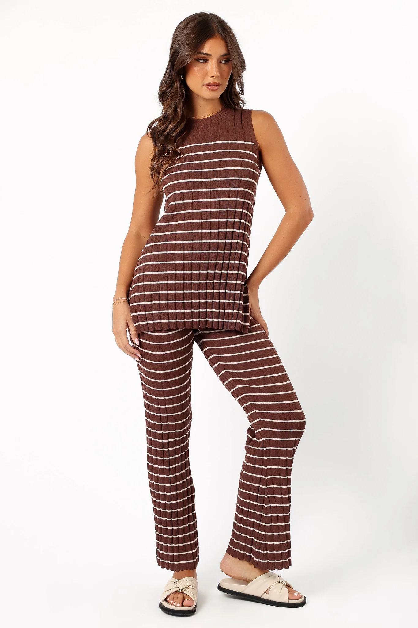 Saralynn Knitted Set - Brown Beige | Petal & Pup (US)