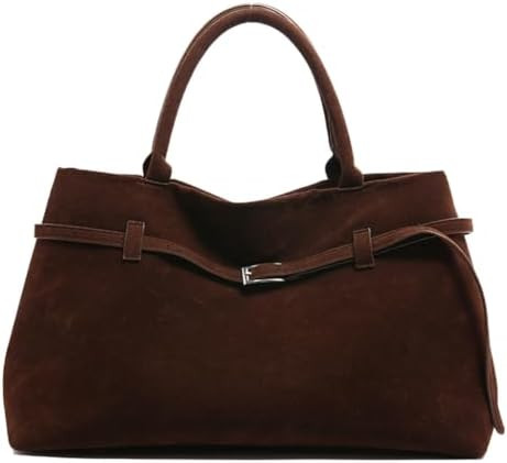 Elegant Women's Leather Shoulder Bag Retro Fashion Satchel Top Handle Bag For Work Shopping And T... | Amazon (US)