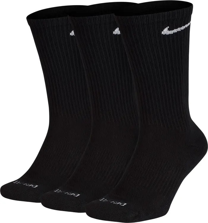 Dry 3-Pack Everyday Plus Cushion Crew Training Socks | Nordstrom