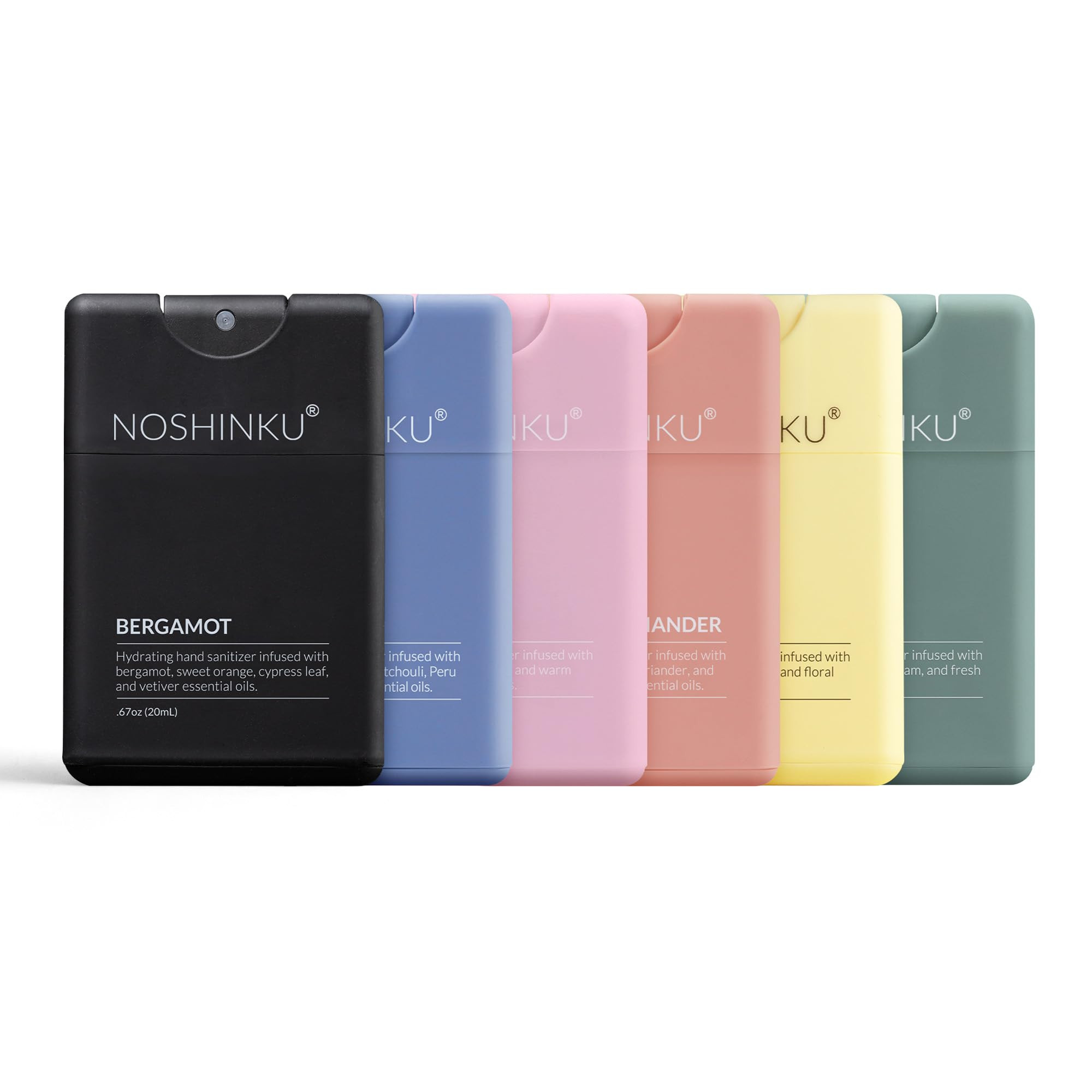 Noshinku - Refillable Hand Sanitizer Discovery 6-Pack, Travel Size Spray with Hydrating Botanical... | Amazon (US)