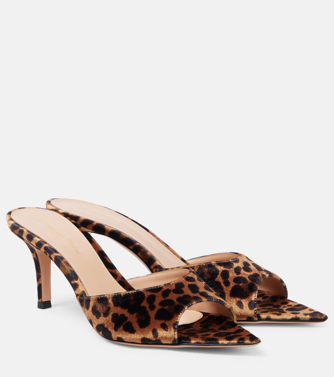 70 leopard-print velvet mules | Mytheresa (INTL)
