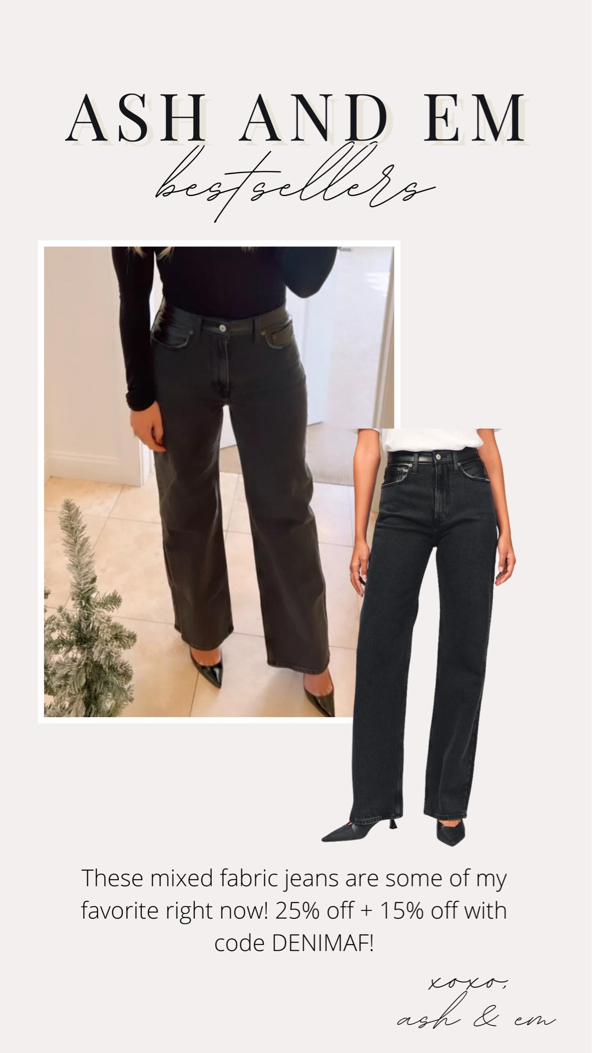 Mixed fabric jeans - 25% off plus an additional 15% off with code DENIMAF

#LTKFind #LTKSeasonal #LTKsalealert