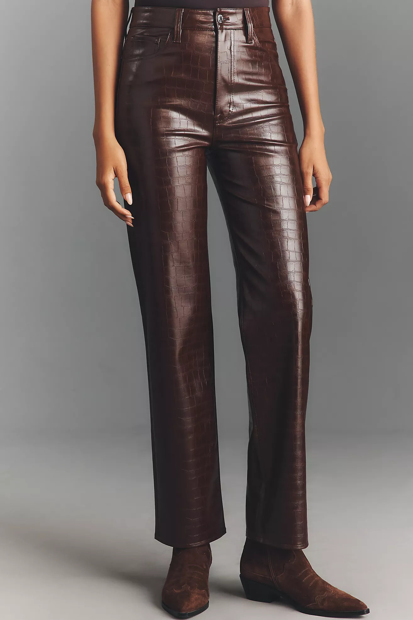Pistola Cassie Super-High-Rise Faux-Leather Pants | Anthropologie (US)