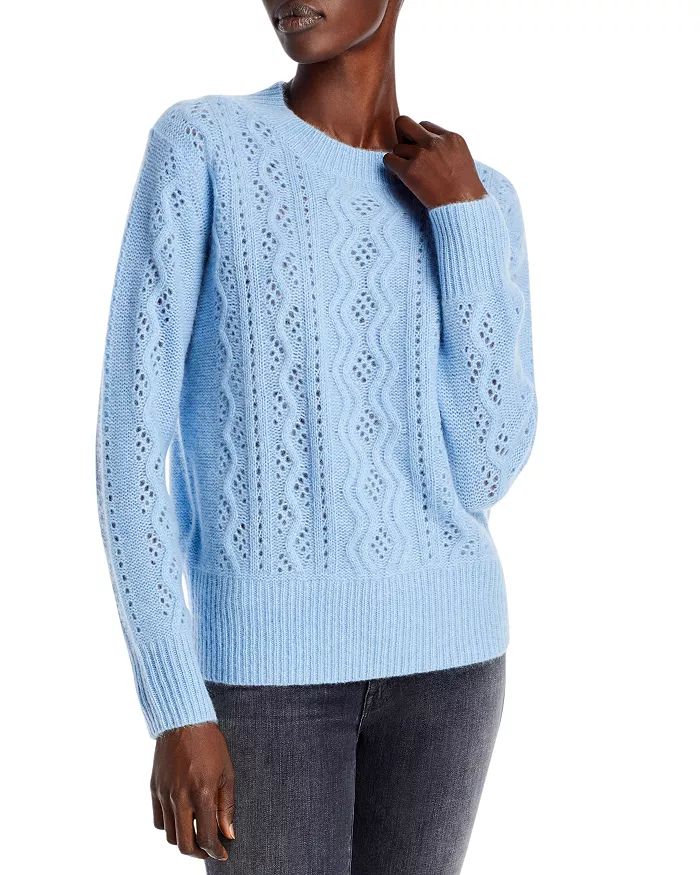 Cable Pointelle Knit Cashmere Sweater - 100% Exclusive | Bloomingdale's (US)
