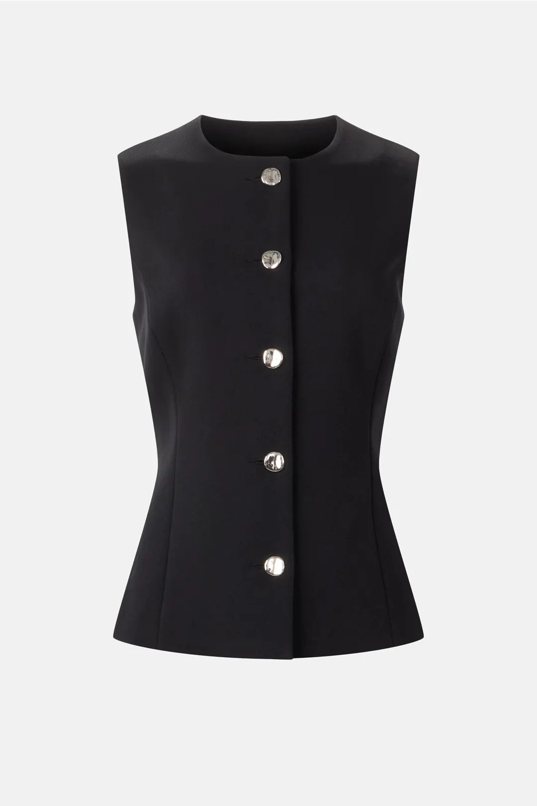 Accent Button Crew Neck Vest | Rent the Runway