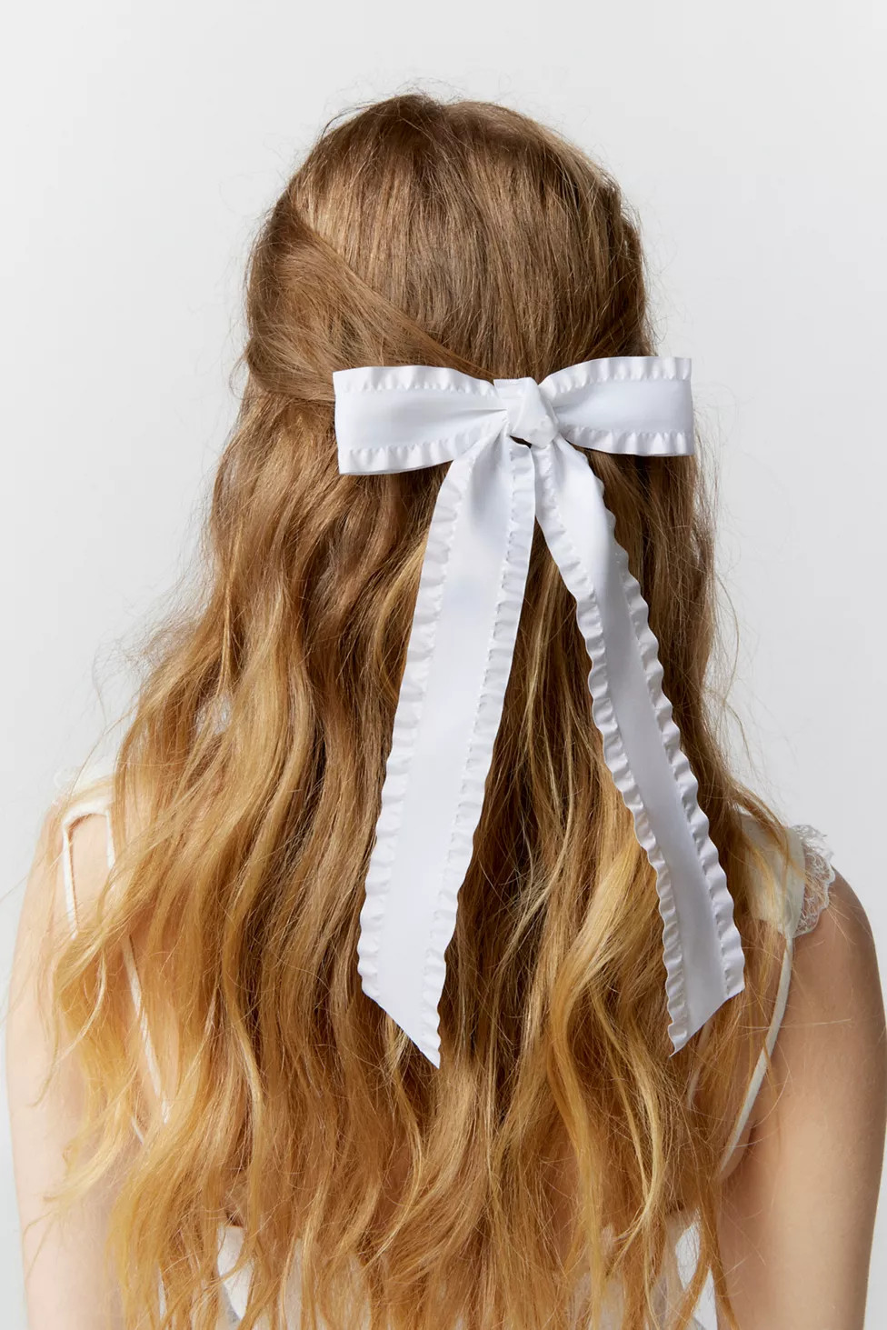 Lettuce-Edge Hair Bow Barrette | Urban Outfitters (US and RoW)