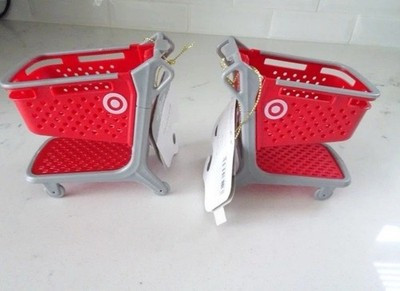 ⭐️ 2x Target Wondershop 4" Red Shopping Cart Christmas Tree Ornament 2025 New ⭐️ | eBay | eBay US
