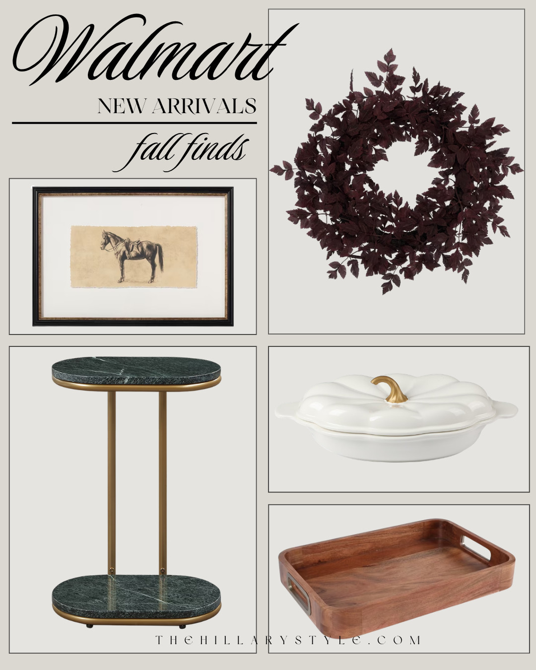 Walmart Fall Home Finds for a Rich, Elevated Seasonal Look

Walmart’s newest fall home finds are giving classic, collected style with rich seasonal color. Think deep burgundy greenery, dark green marble, warm wood accents, vintage-inspired artwork, antique brass details, and elegant pumpkin serveware. These affordable Walmart finds make it easy to create a sophisticated fall home that feels warm and timeless—not overly themed.

#WalmartHome #WalmartFinds #WalmartHomeFinds #WalmartNewArrivals #FallHomeDecor #FallDecor #FallDecorating #FallHome #AffordableHomeDecor #DesignerInspired #CollectedHome #VintageInspired #BurgundyDecor #DarkGreenDecor #WarmWood #TraditionalHome #HomeInspo #LTKFinds #TheHillaryStyle 

 

#LTKHome #LTKSeasonal #LTKHome