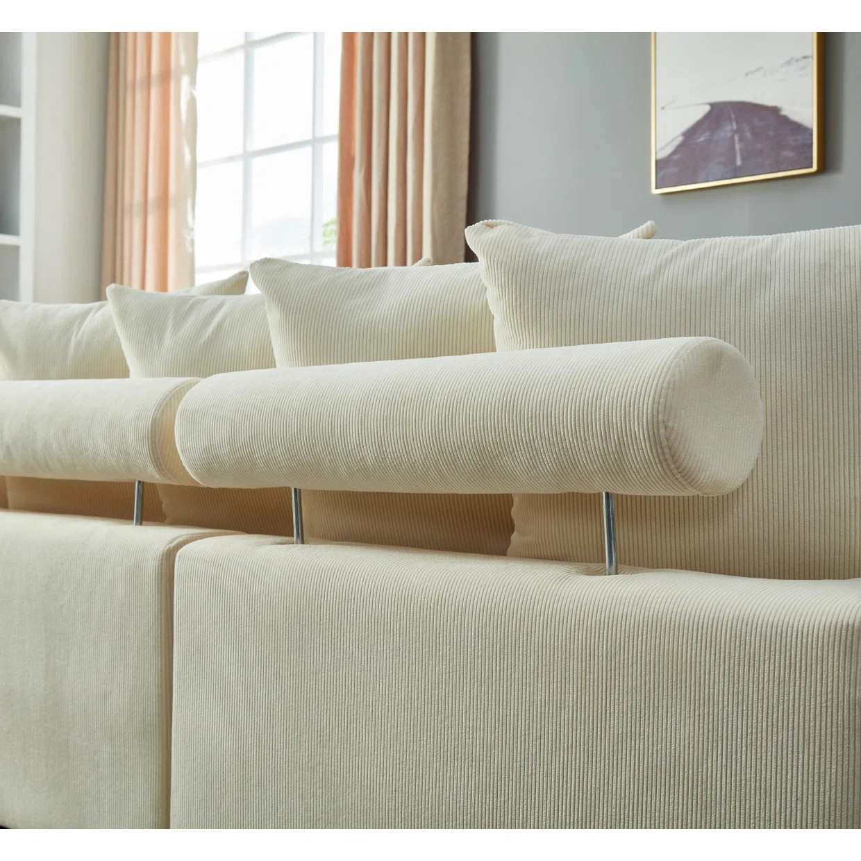 Modern Sofa Modular Sectional Sofa,5 Seater Convertible L U Shaped Couch, Corduroy Fabric | Wayfair North America