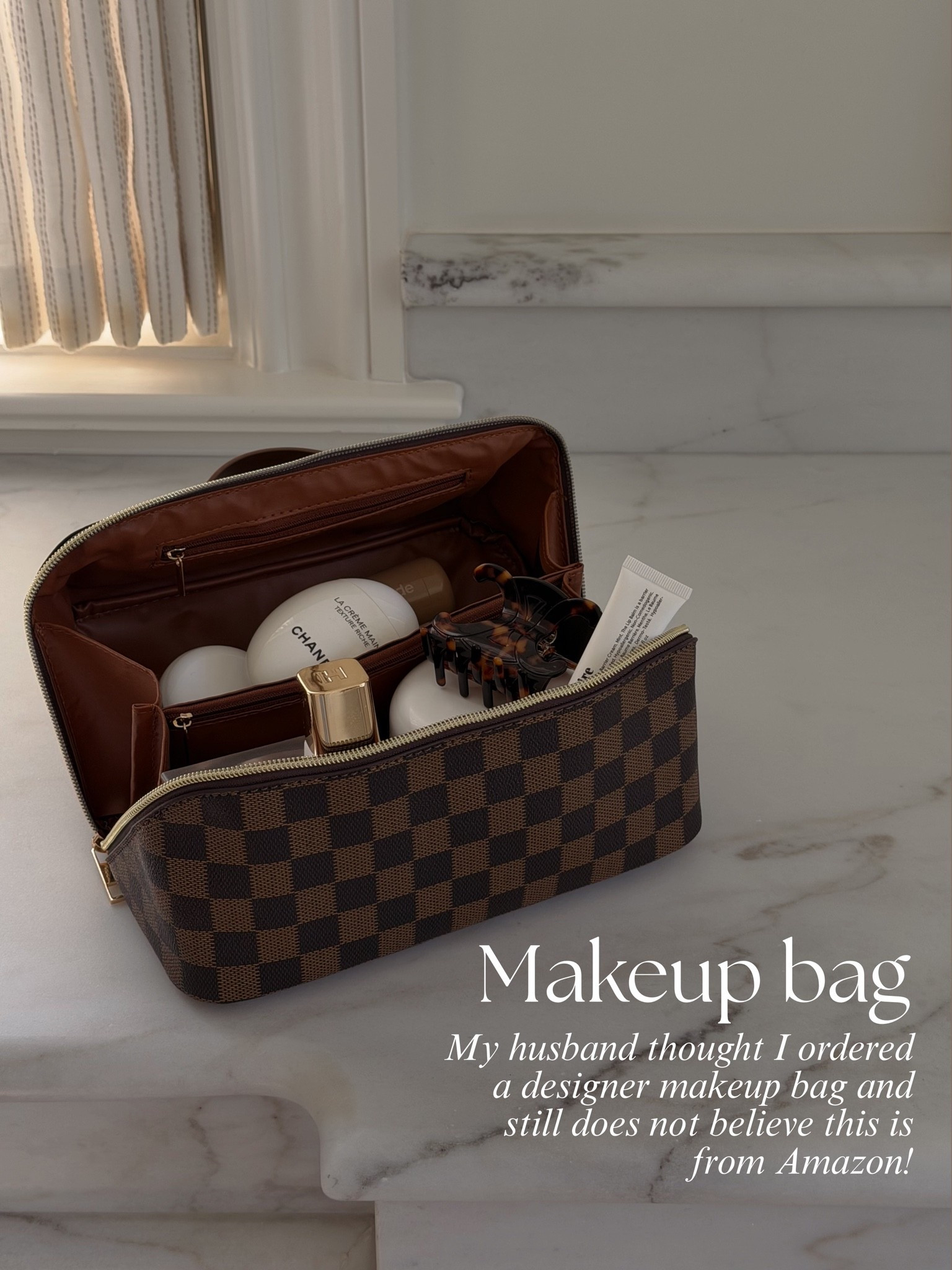 Amazon make up bag 🤎

#LTKSeasonal #LTKBeauty #LTKSaleAlert
