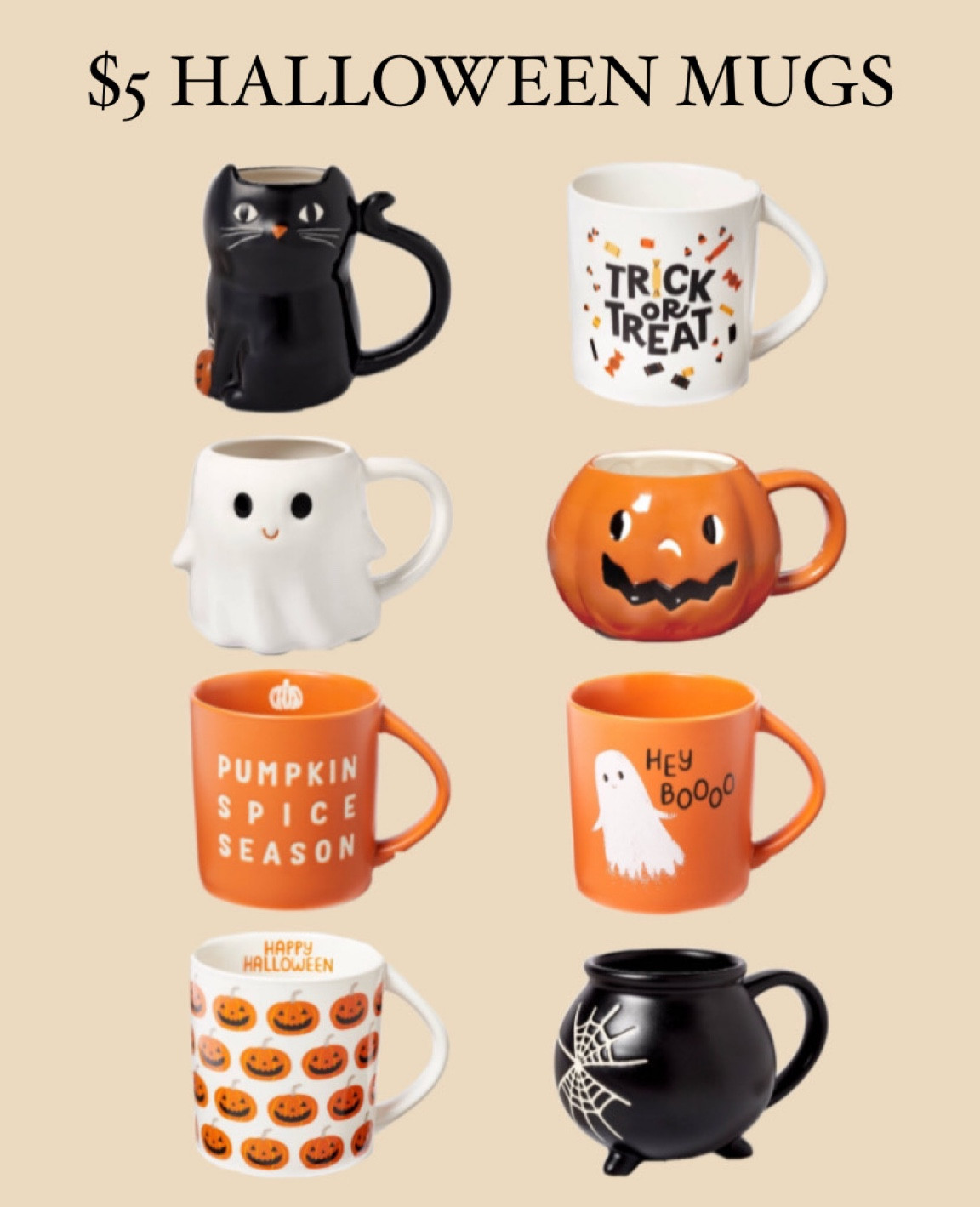 the cutest $5 mugs from Target!! 

#LTKHalloween #LTKGiftGuide #LTKHoliday
