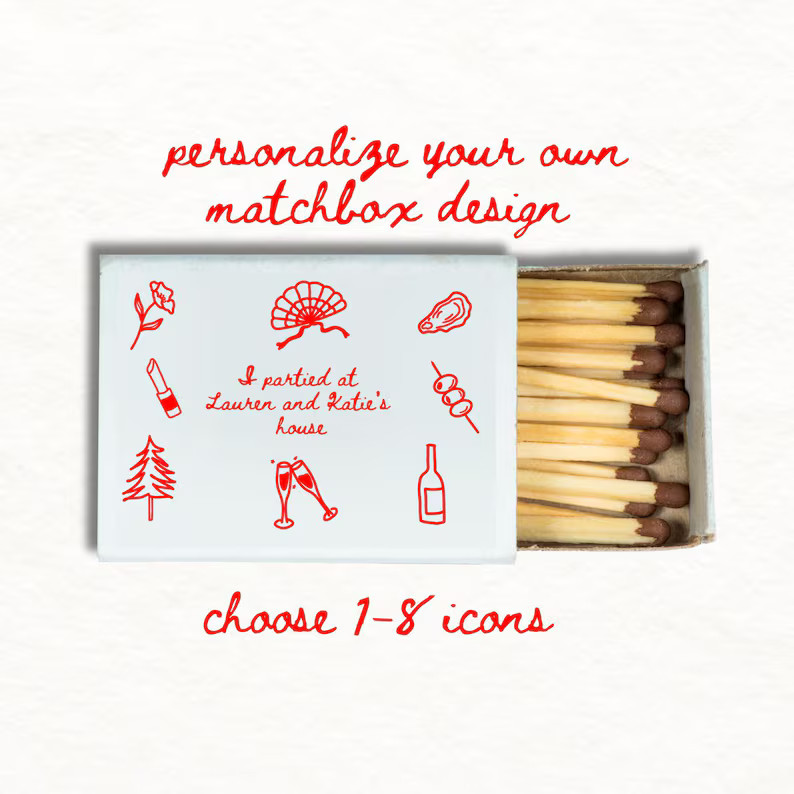 Custom Matchbox Design for Wedding Bridesmaid Gift Wedding Favor Personalized Matches Unique Gift... | Etsy (US)