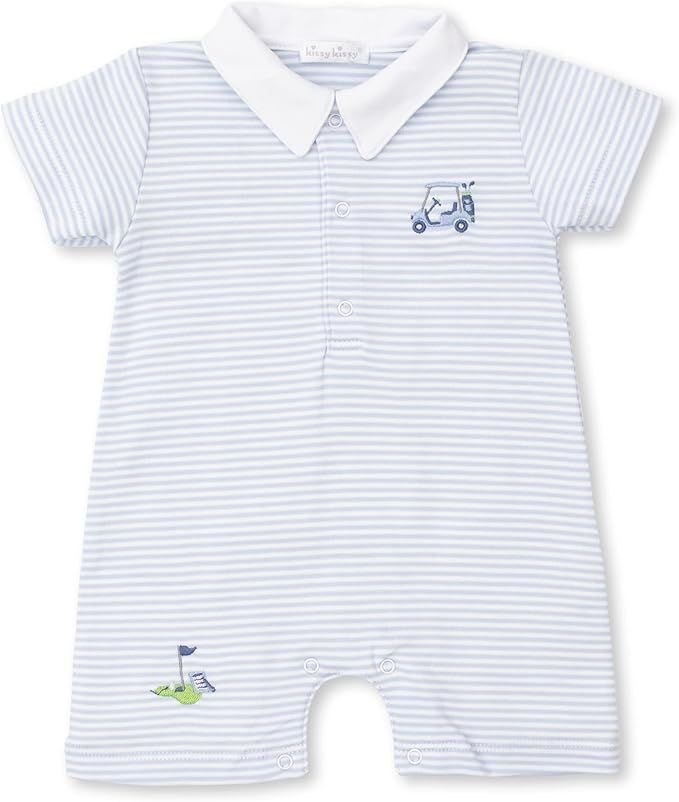 Kissy Kissy Baby-Boys Infant 18 Holes Stripe Short Playsuit With Collar | Amazon (US)