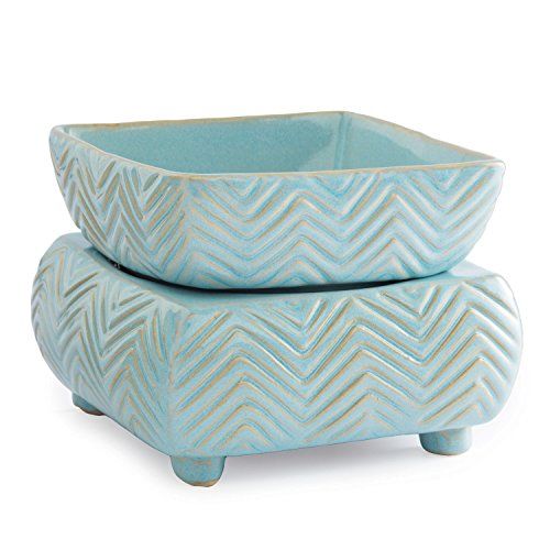 Candle Warmers Etc. Ceramic Candle Warmer and Dish, Chevron | Amazon (US)