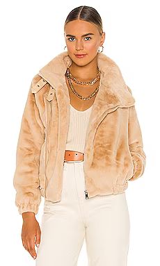 Bubish Orlando Faux Fur Jacket in Beige from Revolve.com | Revolve Clothing (Global)
