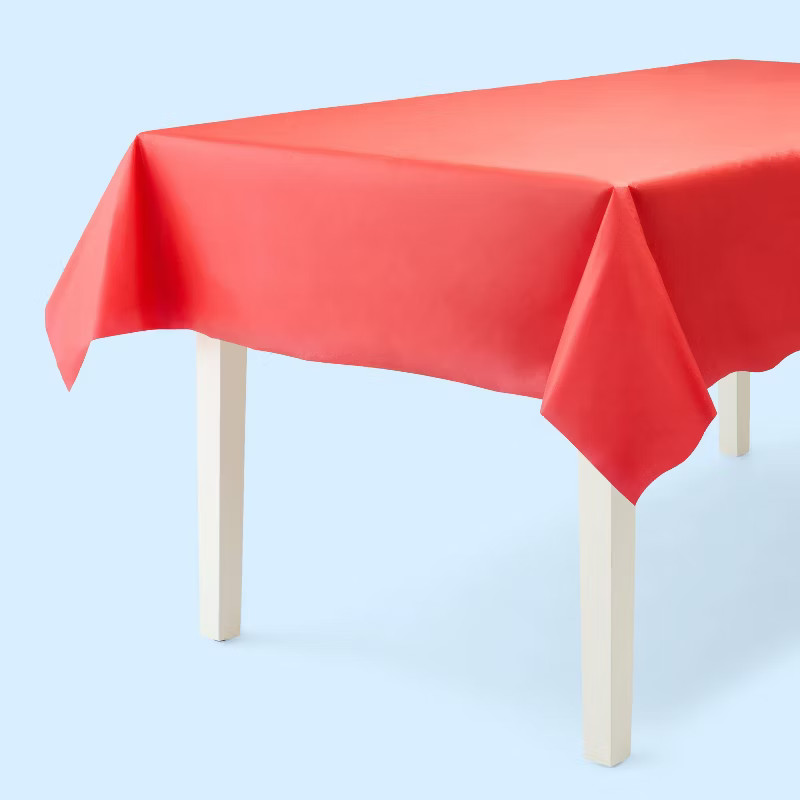 2ct 54"x108" Holiday Icons Table Covers Red - Spritz™ | Target