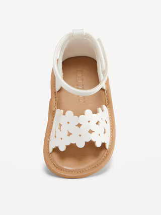 Faux-Leather Floral Cutout Sandals for Baby | Old Navy (US)