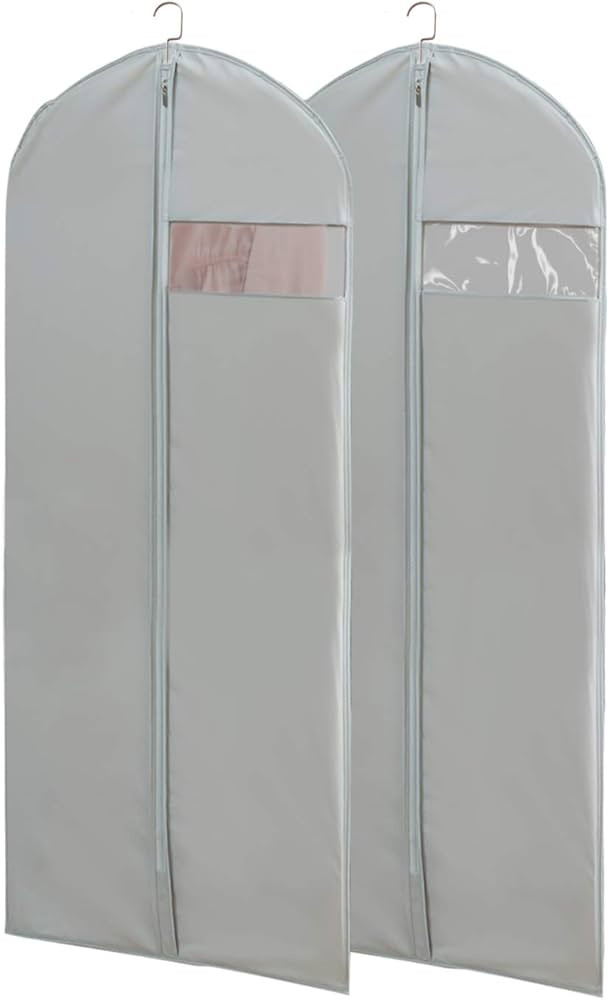 Dress Bags for Gowns Long, 65'' Long Dress Clear Garment Bag(Set of 2, 23.3'' X 65'') | Amazon (US)