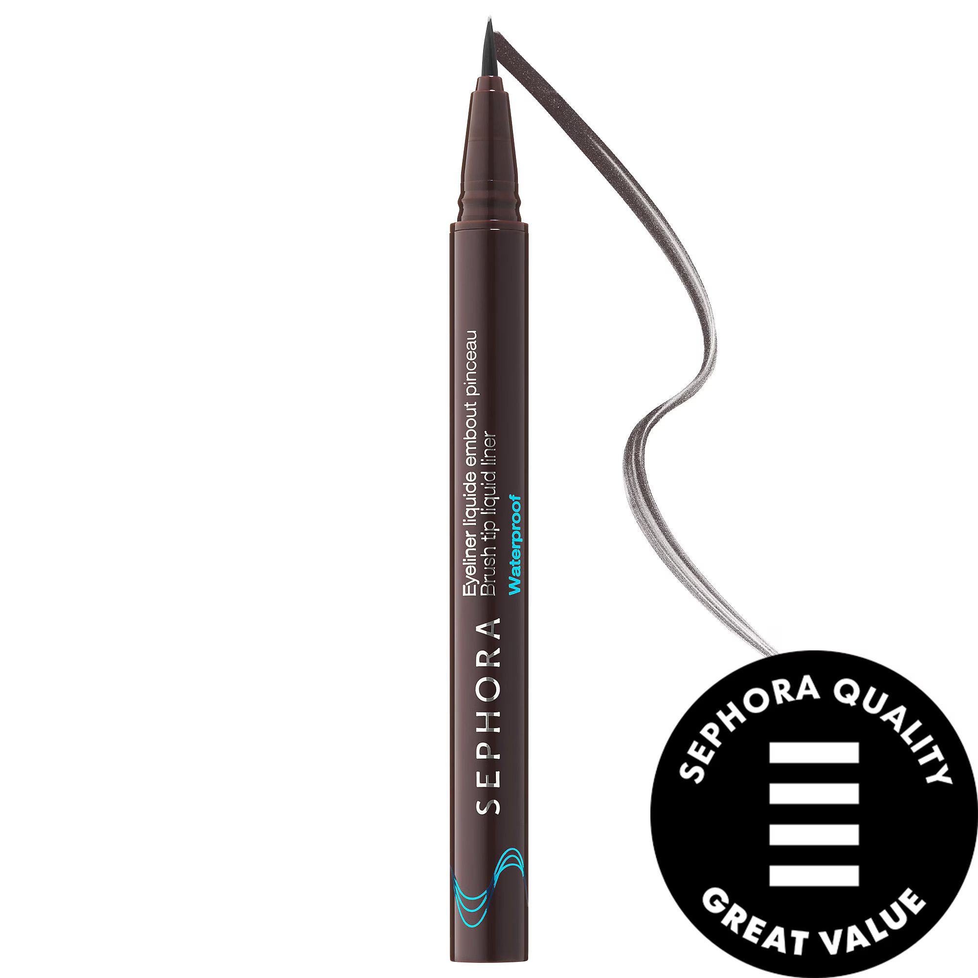 SEPHORA COLLECTION Hot Line Brush Tip Waterproof Liquid Eyeliner 02 Brown 0.0135 oz/ 0.40 mL | Sephora (US)