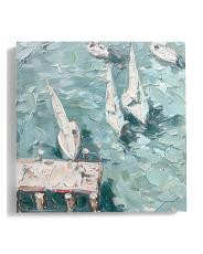20x20 Docked Sailboat Canvas Hanging Wall Art | TJ Maxx