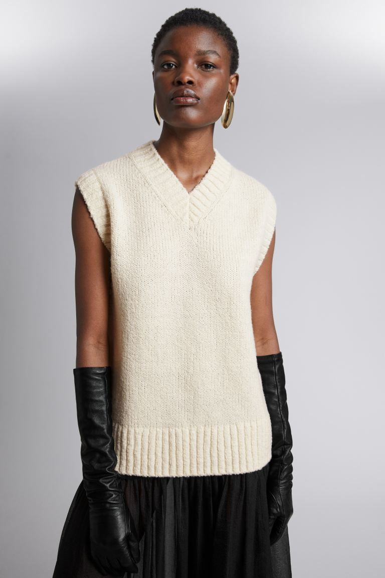 Wool Knit Vest - Light Beige - Ladies | H&M GB | H&M (UK, MY, IN, SG, PH, TW, HK)