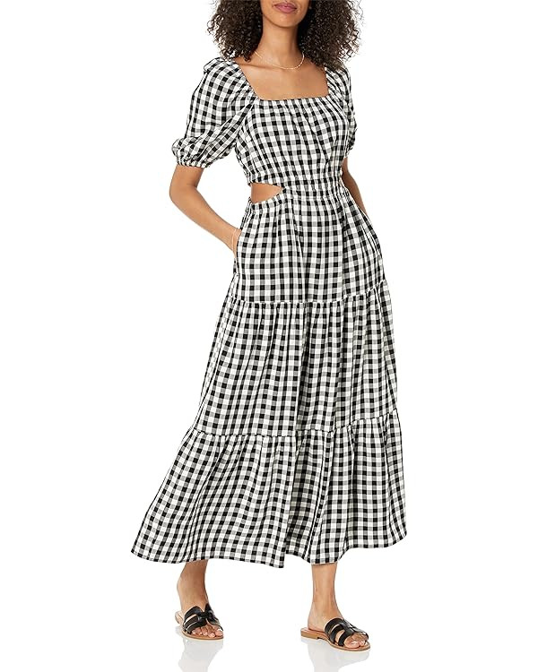 The Drop Women's Anaya Square Neck Cut-Out Tiered Maxi Dress | Amazon (US)