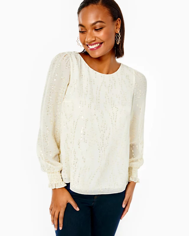 Idina Long Sleeve Silk Top | Lilly Pulitzer | Lilly Pulitzer