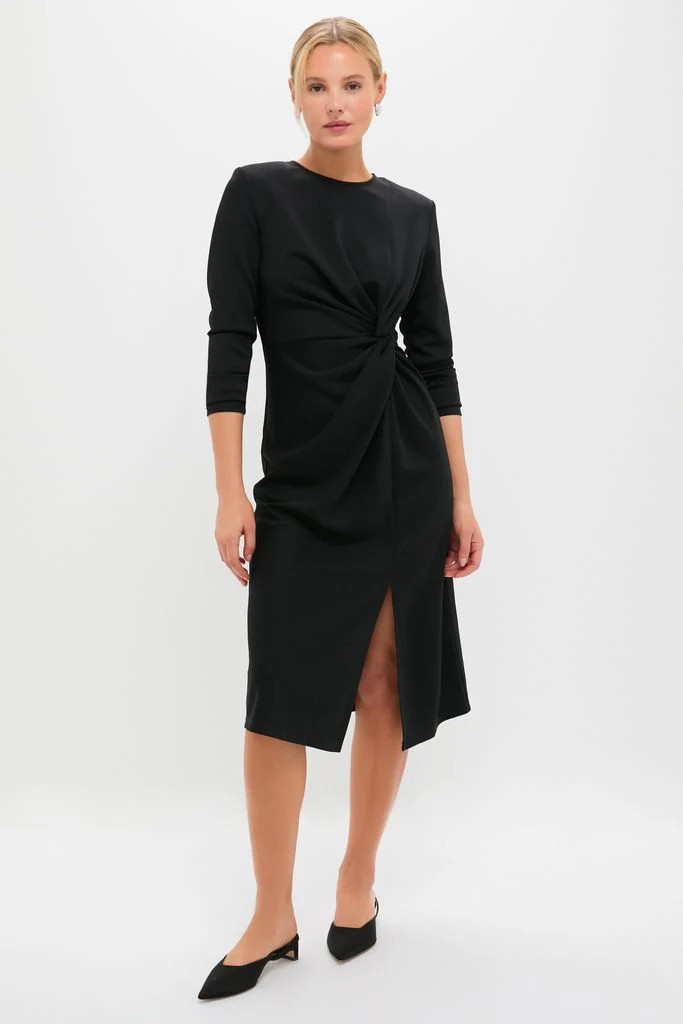 Black Jersey Knit Wilbanks Midi Dress | Tuckernuck (US)