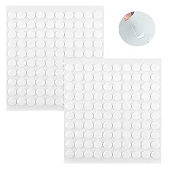 200 PCS Double Sided Adhesive Dots, Clear Removable Sticky Putty No Trace Round Adhesive Putty fo... | Amazon (US)