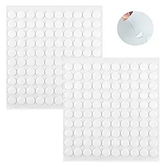 200 PCS Double Sided Adhesive Dots, Clear Removable Sticky Putty No Trace Round Adhesive Putty fo... | Amazon (US)