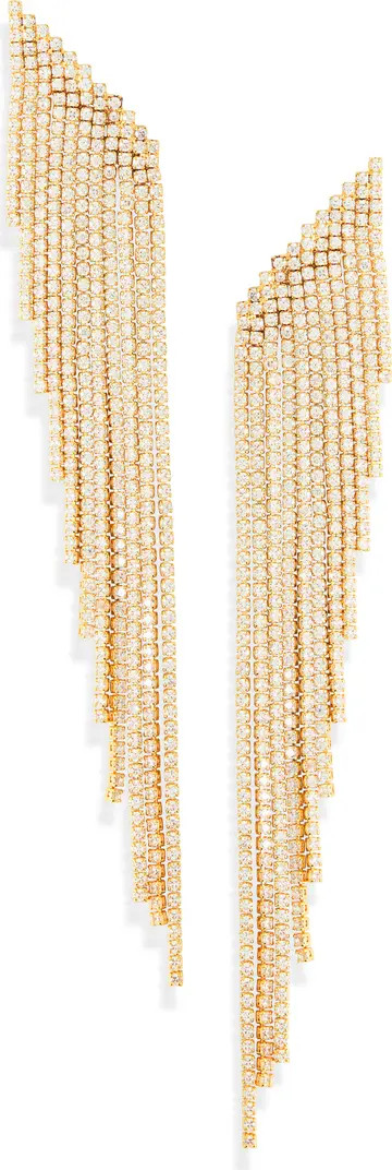 Cubic Zirconia Fringe Shoulder Duster Drop Earrings | Nordstrom