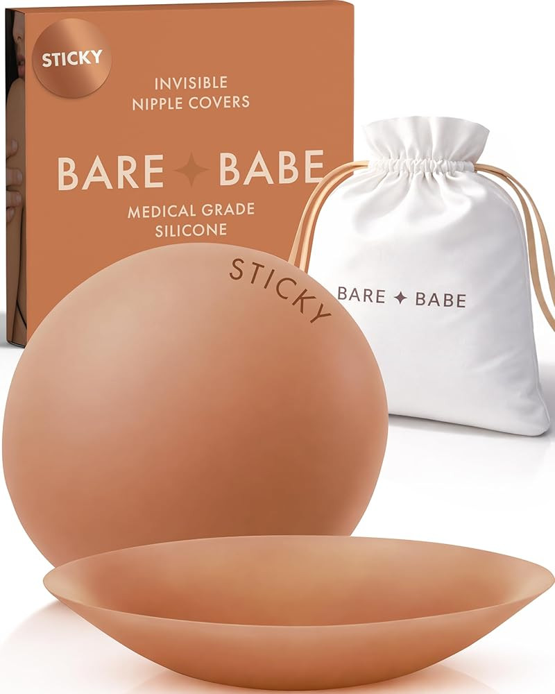 Reusable Silicone Nipple Covers - Waterproof, Nude, 4 Shades - Sticky Breast Stickers for Straple... | Amazon (US)