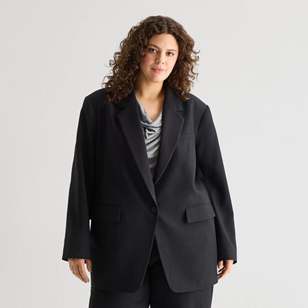 a.n.a Oversized Womens Plus Blazer, 18w, Black | JCPenney