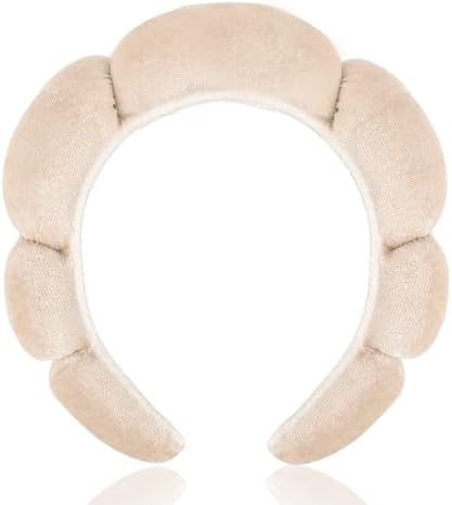 CAVETEE Spa Headband for Washing Face, Sink Care Headband for Women Sponge Bubble Makeup Head ban... | Amazon (US)